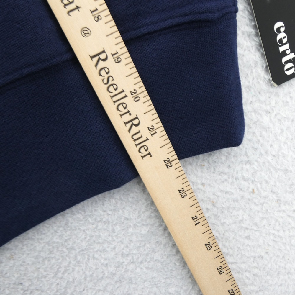Certo Sweatshirt Womens Medium Dallas Cowboys Star Navy Blue Cropped Boat Neck - Picture 6 of 8